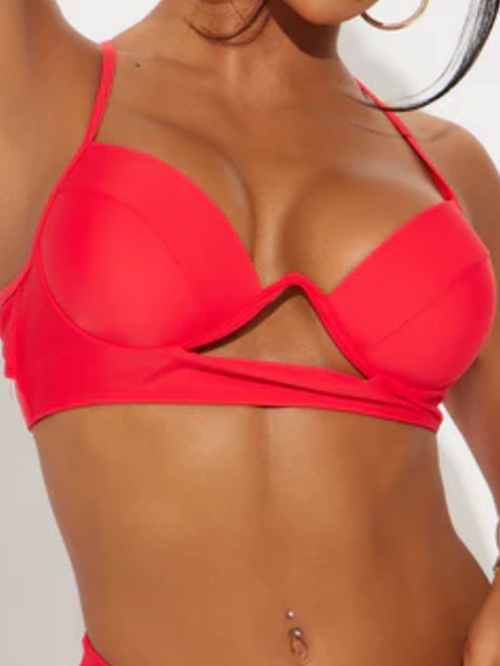 NWT Fashion Nova Charleigh Underwire Bikini Top - Red size small